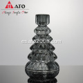 Conjunto de 3 candelabros de cristal de cristal candelabro